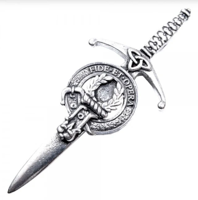 Clan Crest Pewter Kilt Pin with MacArthur Crest