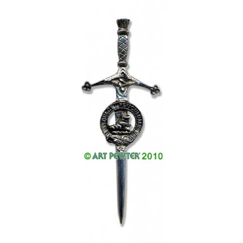 Clan Crest Pewter Kilt Pin with MacAulay Crest