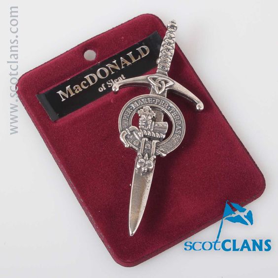 Clan Crest Pewter Kilt Pin with MacDonald of Sleat Crest - Image 2