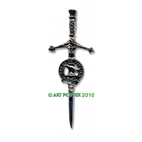 Clan Crest Pewter Kilt Pin with MacDonnell of Glengarry Crest - Image 2
