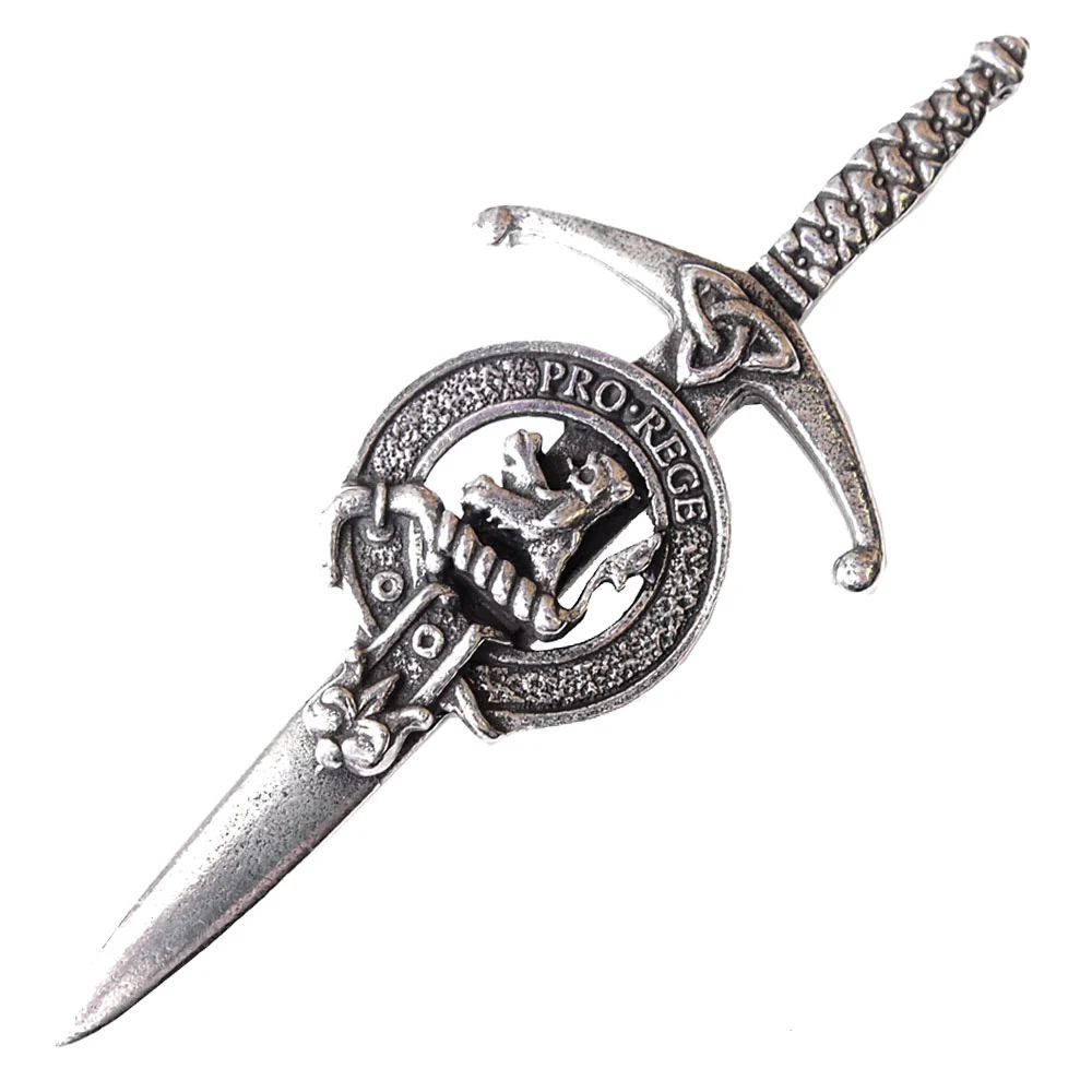 Clan Crest Pewter Kilt Pin with MacFie (MacPhee) Crest