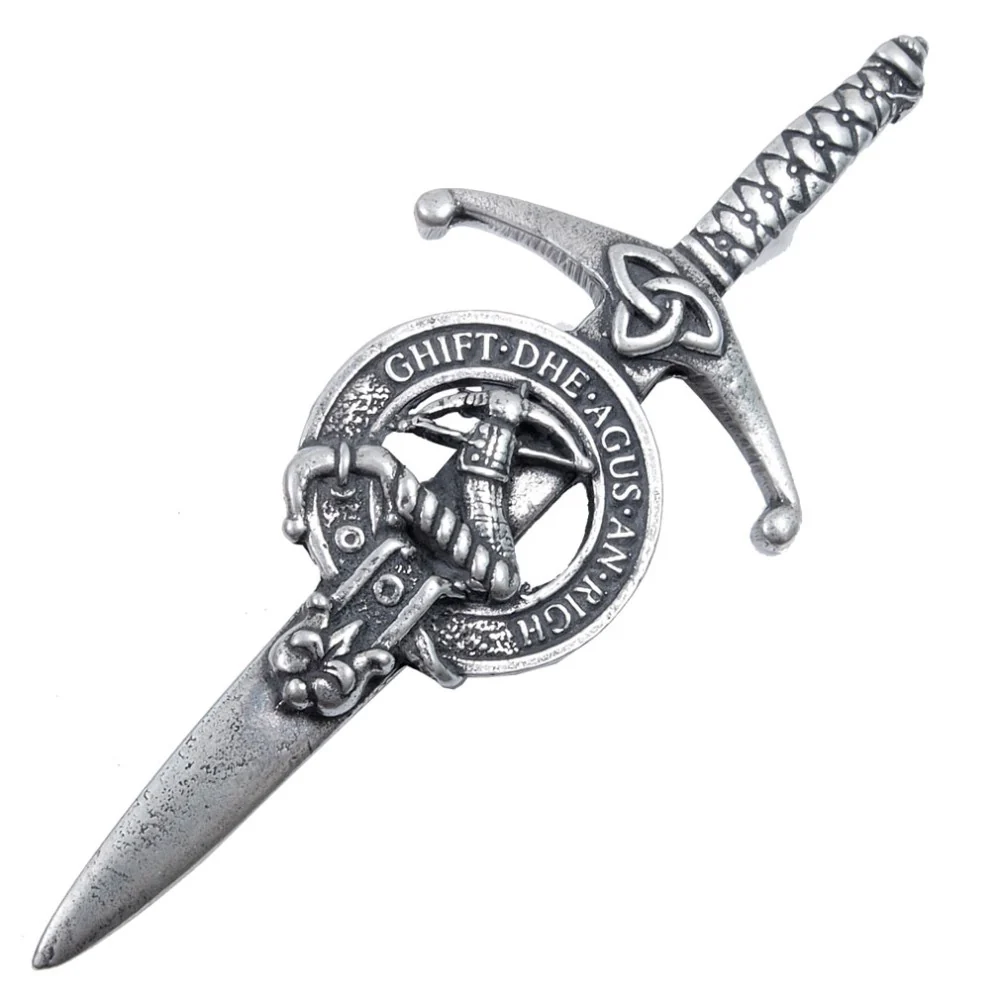 Clan Crest Pewter Kilt Pin with MacInnes Crest