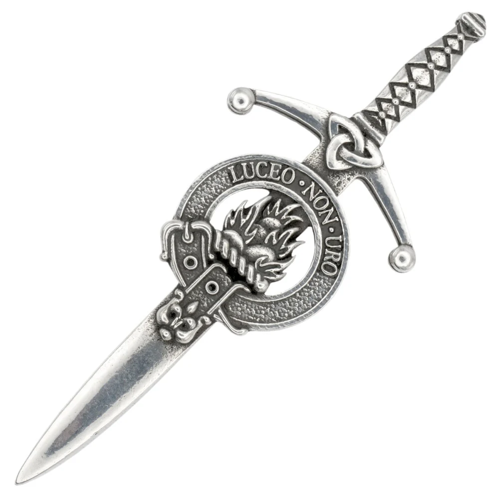 Clan Crest Pewter Kilt Pin with MacKenzie Crest