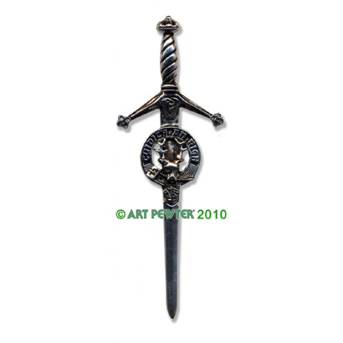 Clan Crest Pewter Kilt Pin with MacKenzie Seaforth Crest