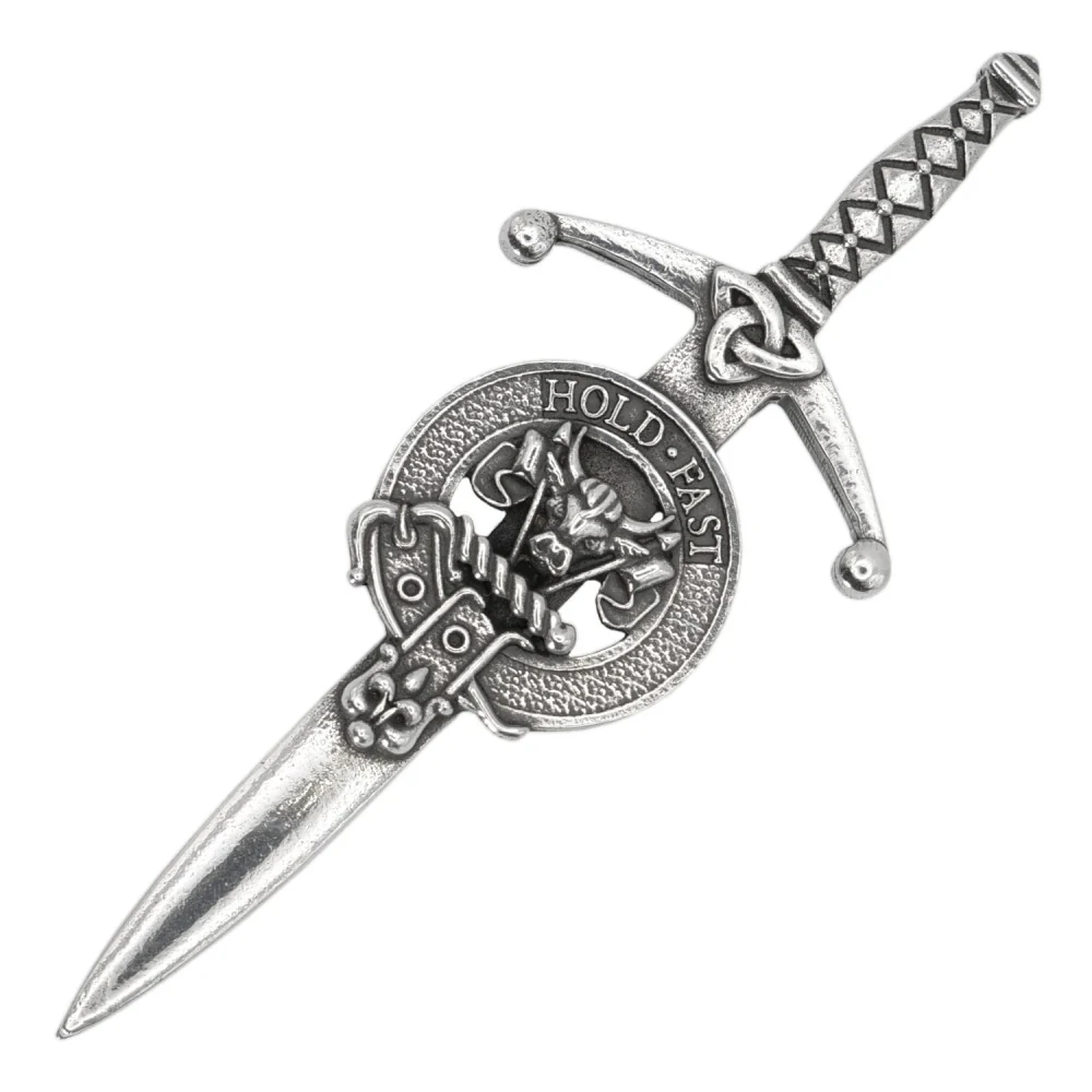 Clan Crest Pewter Kilt Pin with MacLeod Crest
