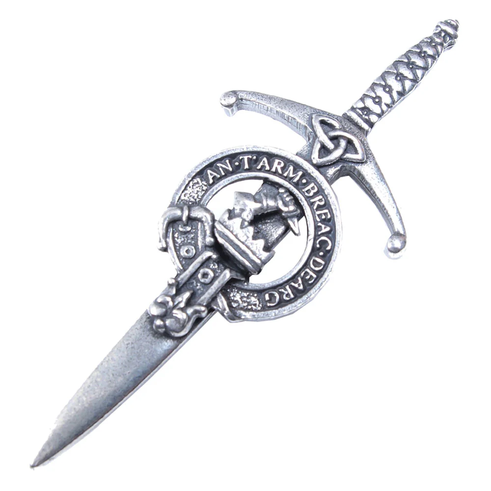 Clan Crest Pewter Kilt Pin with MacQuarrie Crest