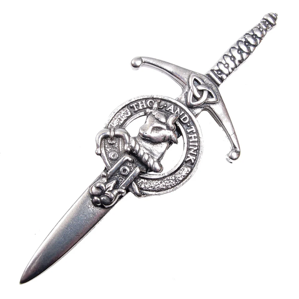 Clan Crest Pewter Kilt Pin with Tweedie Crest