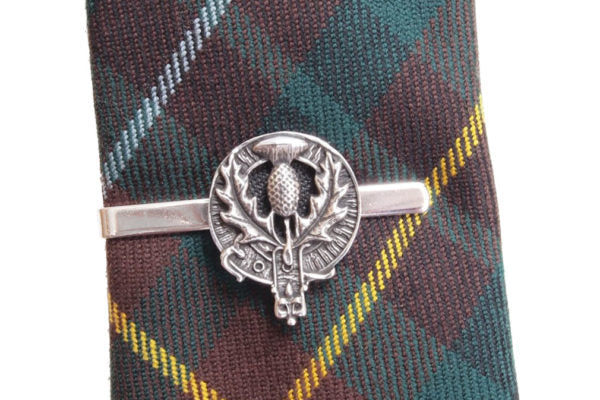 Clan Crest Tie Clips in Pewter - St Kilda