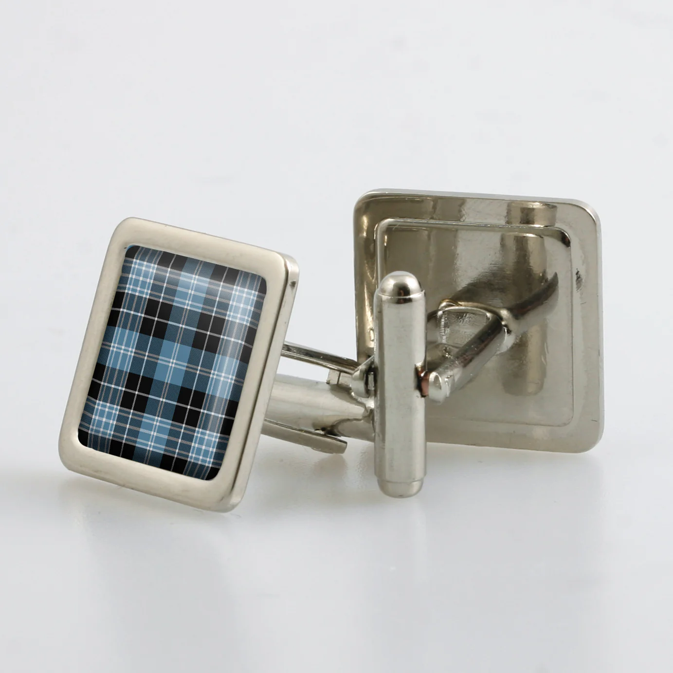 Clark Tartan Cufflinks - Choose Your Shape. - Image 2
