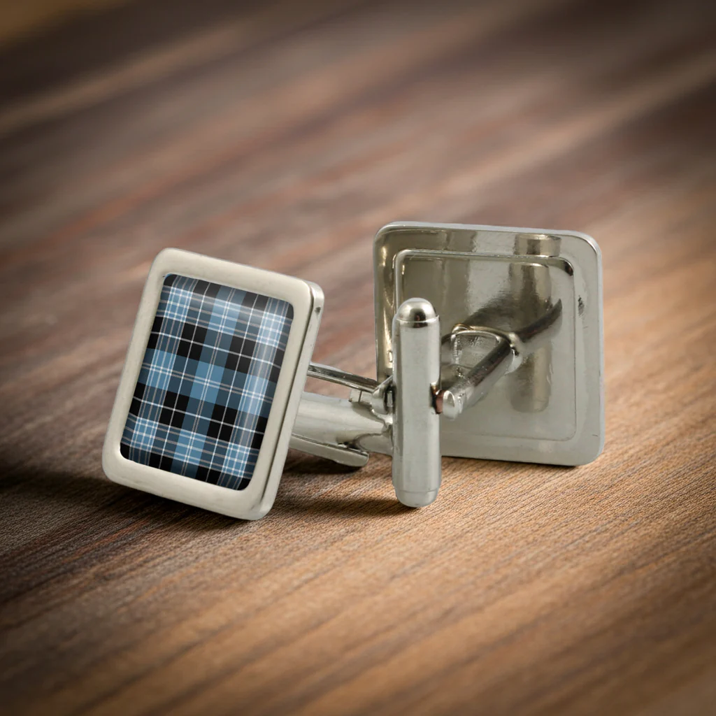 Clark Tartan Cufflinks - Choose Your Shape. - Image 3