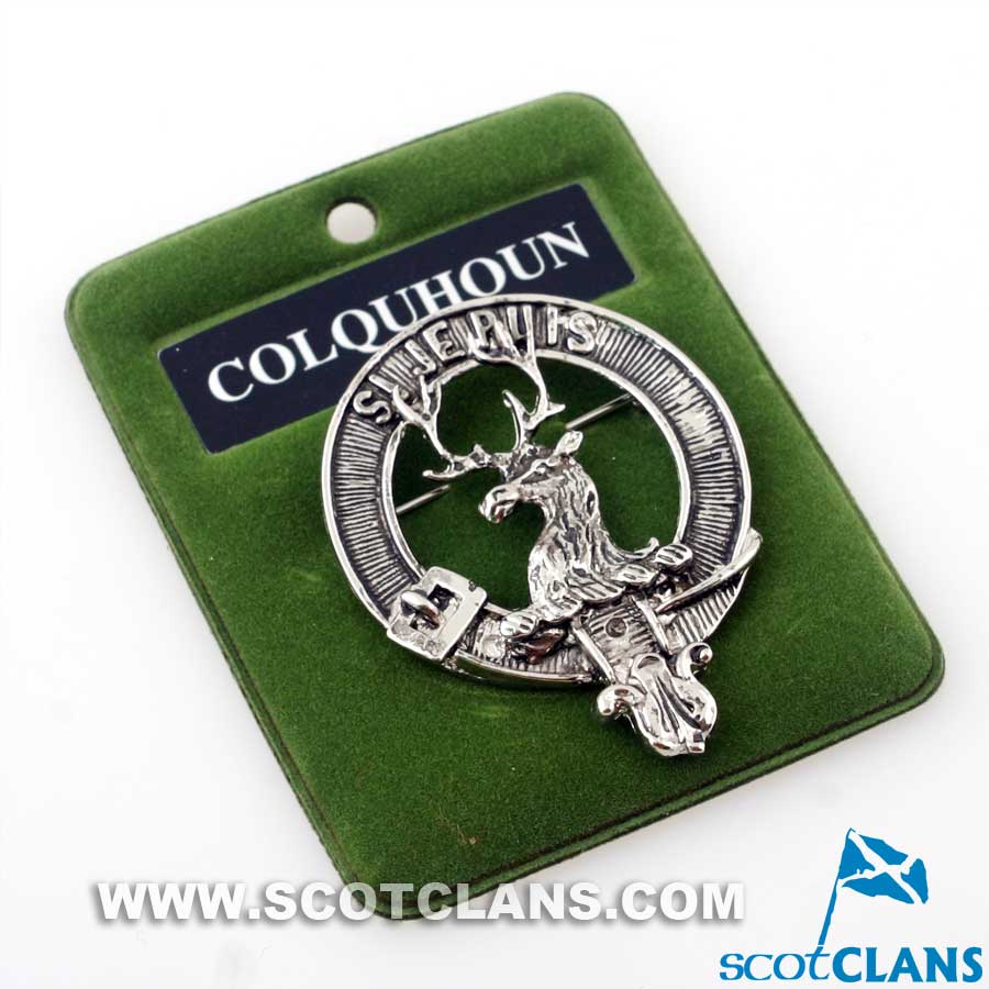 Colquhoun Clan Crest Badge in Pewter - Image 3