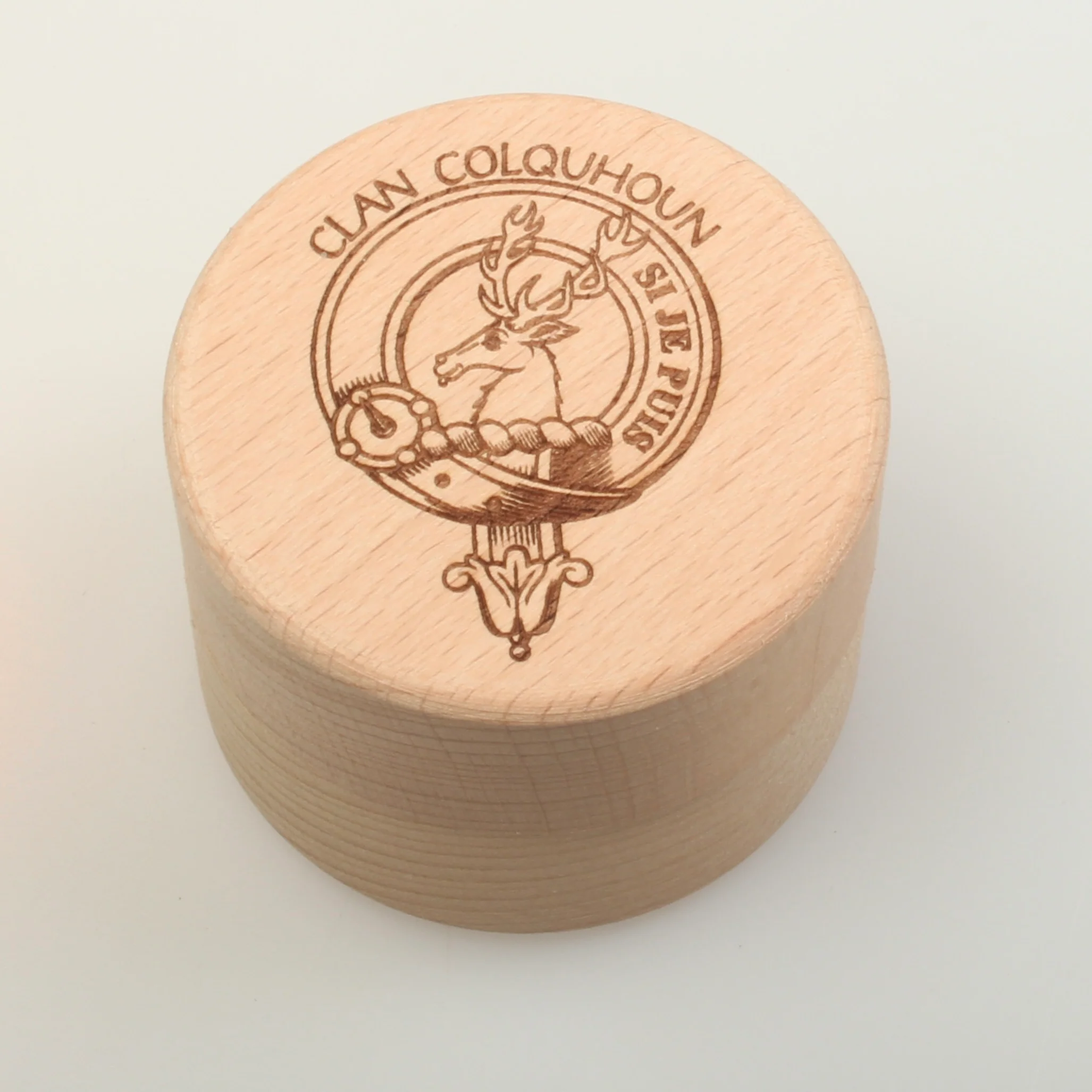 Colquhoun Clan Crest Wooden Ring Box