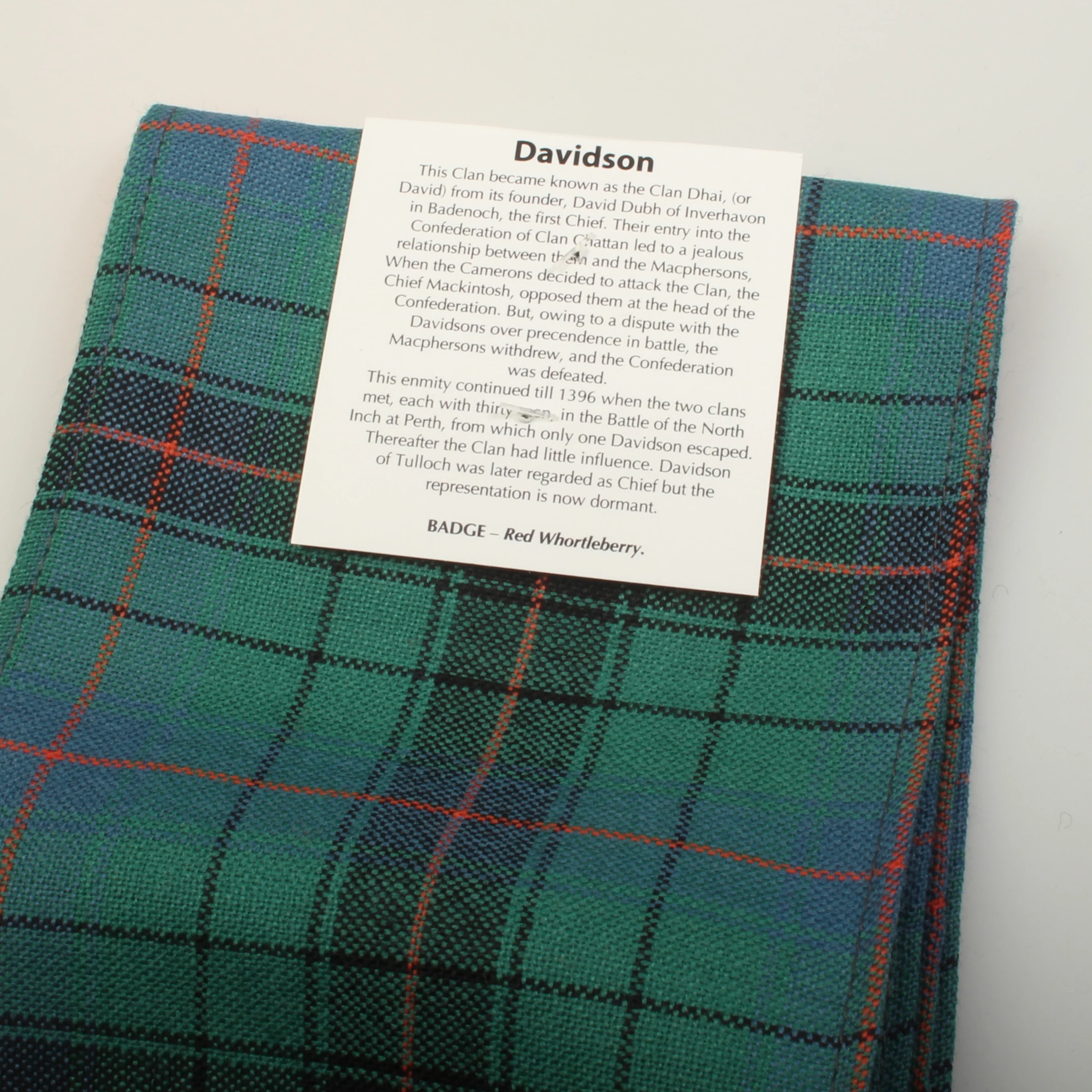Wool Scarf in Davidson Ancient Tartan - Image 3