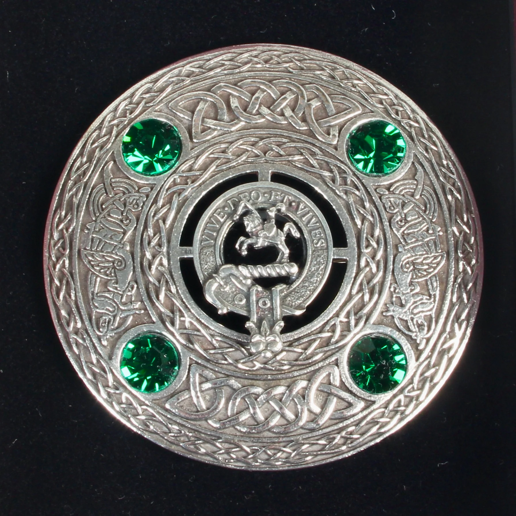Craig Clan Crest Pewter Plaid Brooch - Image 2