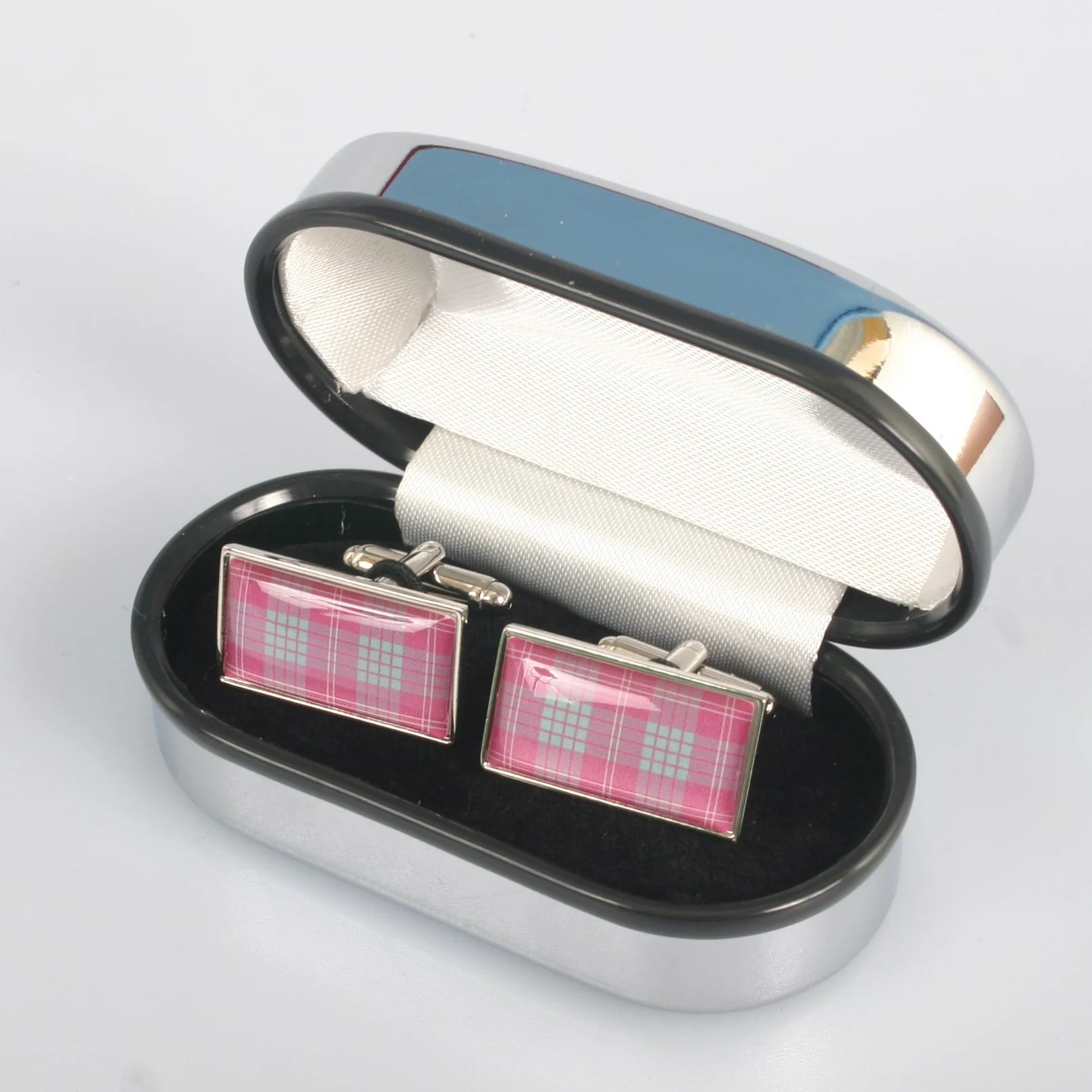 Crawford Ancient Tartan Cufflinks - Choose Your Shape. - Image 2