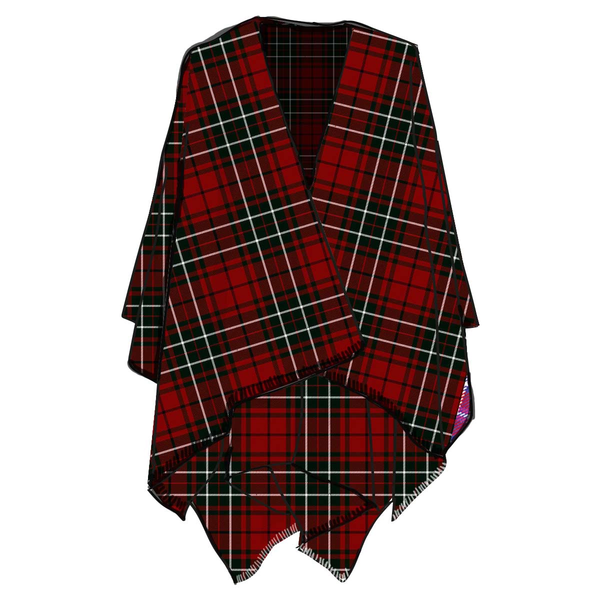 Cumming Red Modern Lightweight Wool Serape