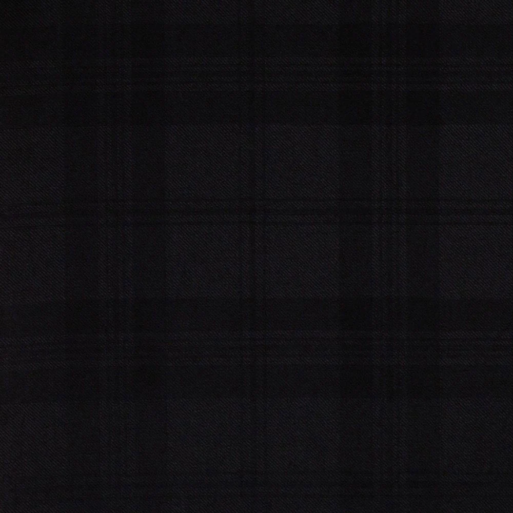 Dark Island Black - medium weight  tartan - sold by the meter