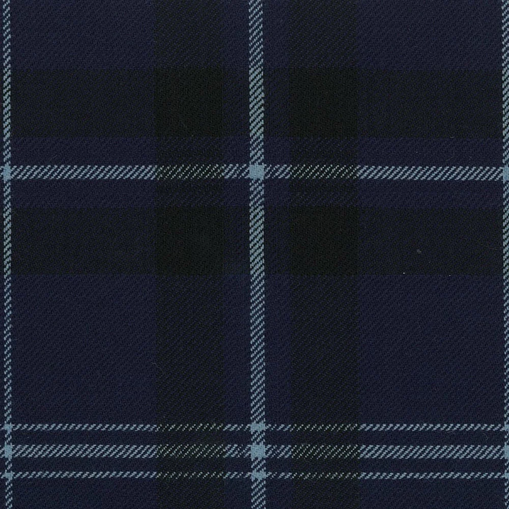 Dark Island Sky - medium weight  tartan - sold by the meter