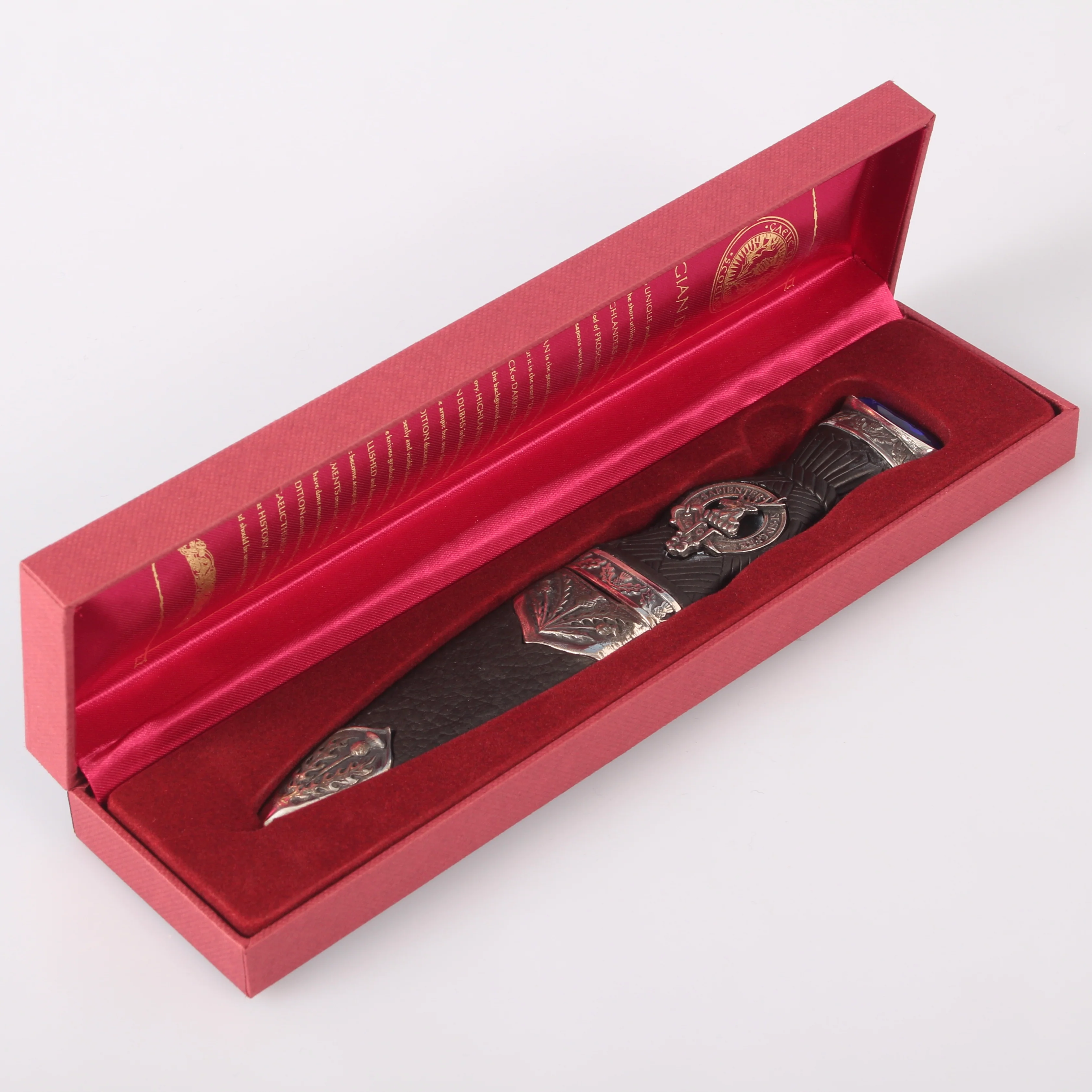 Davidson Clan Crest Sgian Dubh - Stone Top - Image 3