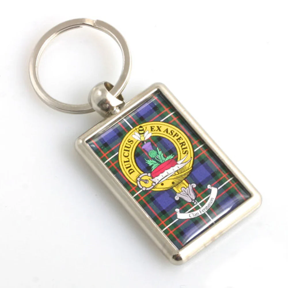 Double Sided Clan Crest Silver Effect Keyring - Image 2