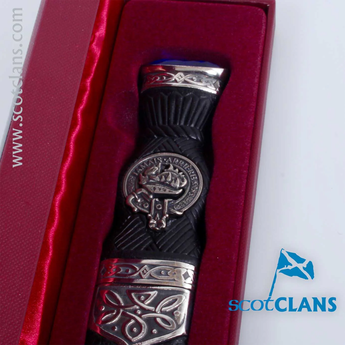 Douglas Clan Crest Sgian Dubh - Stone Top - Image 2