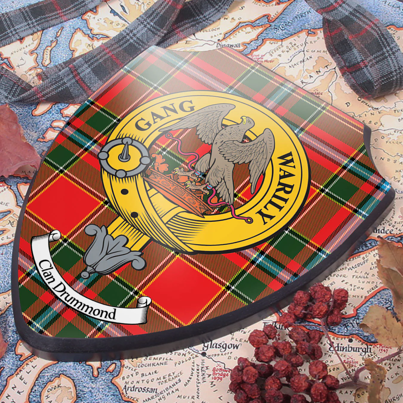 Drummond Clan Crest Printed Wall Plaque - Custom Made