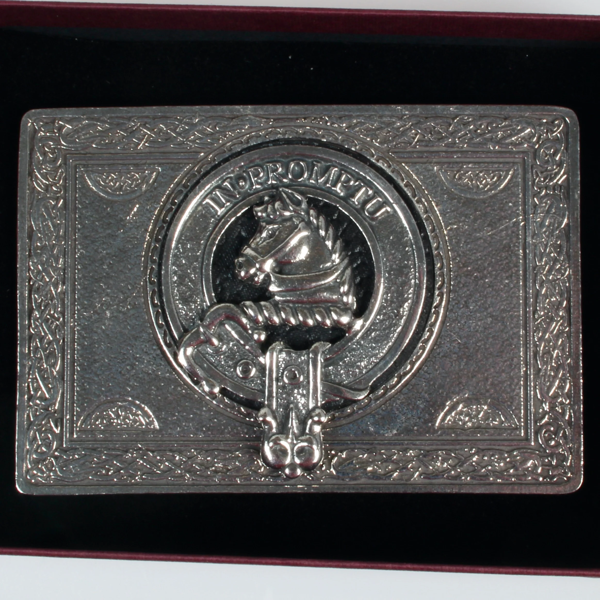 Dunbar Pewter Clan Crest Buckle For Kilt Belts - Image 2
