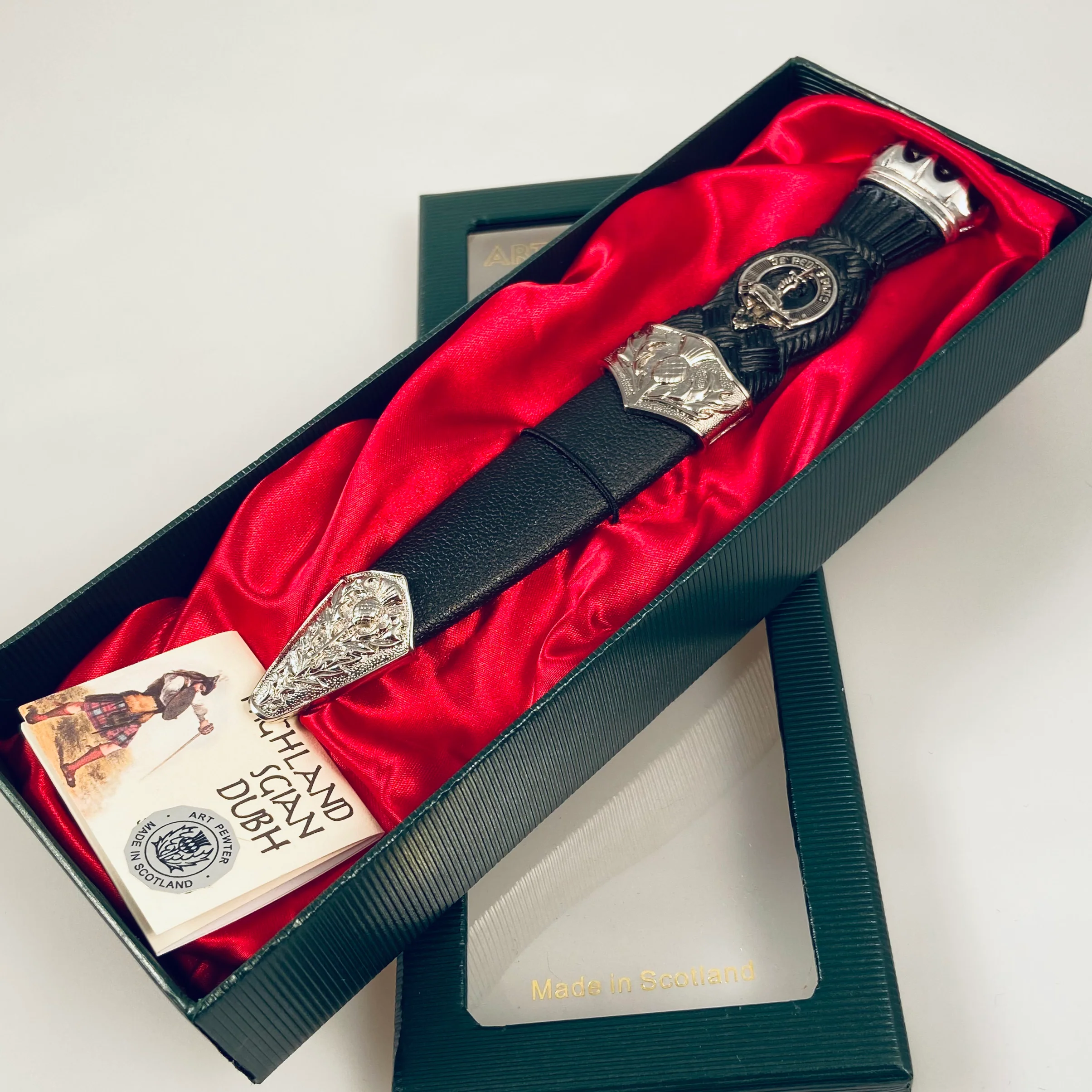 Erskine Clan Crest Stone Top Thistle Design Sgian Dubh - Image 2