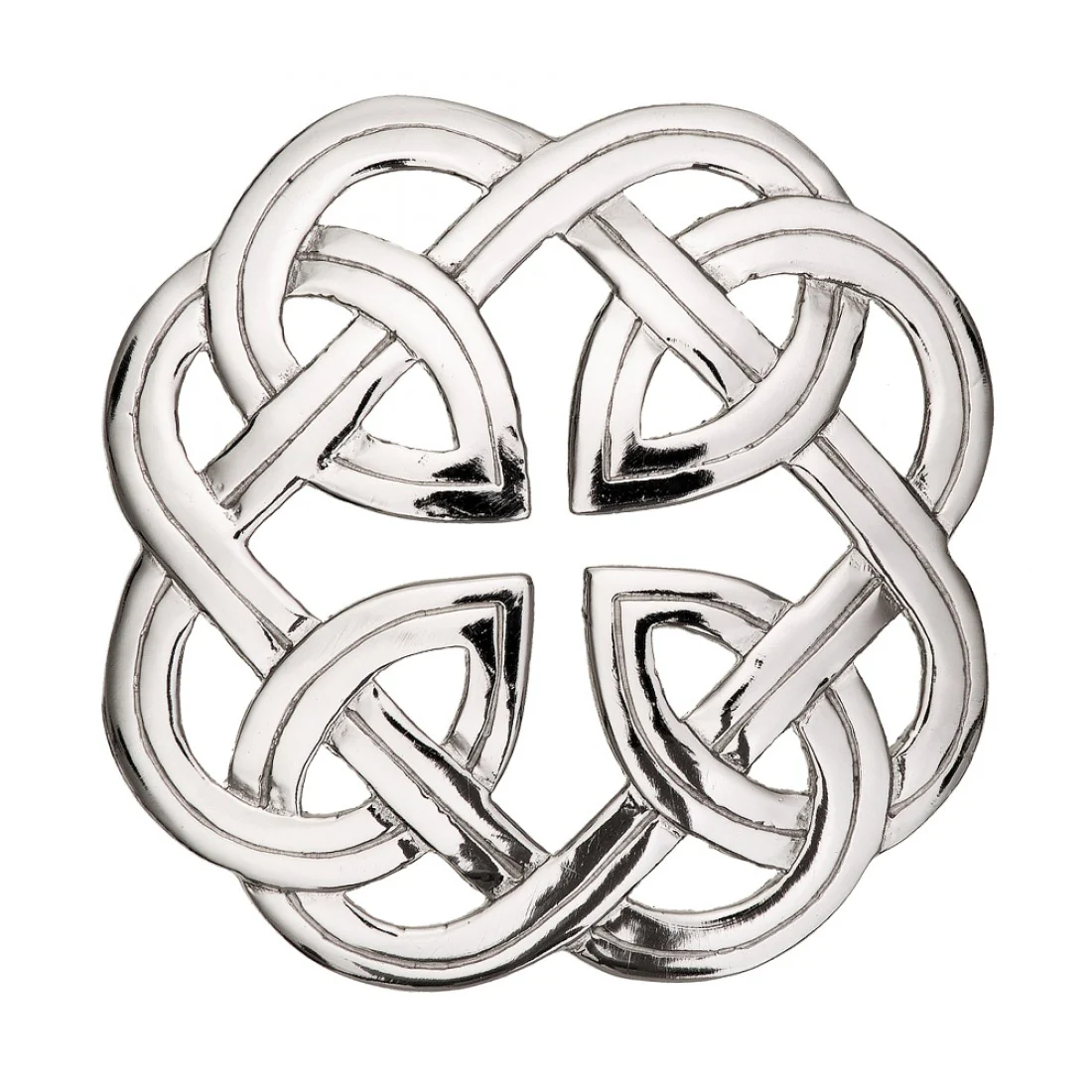 Eternal Interlace Plaid Brooch