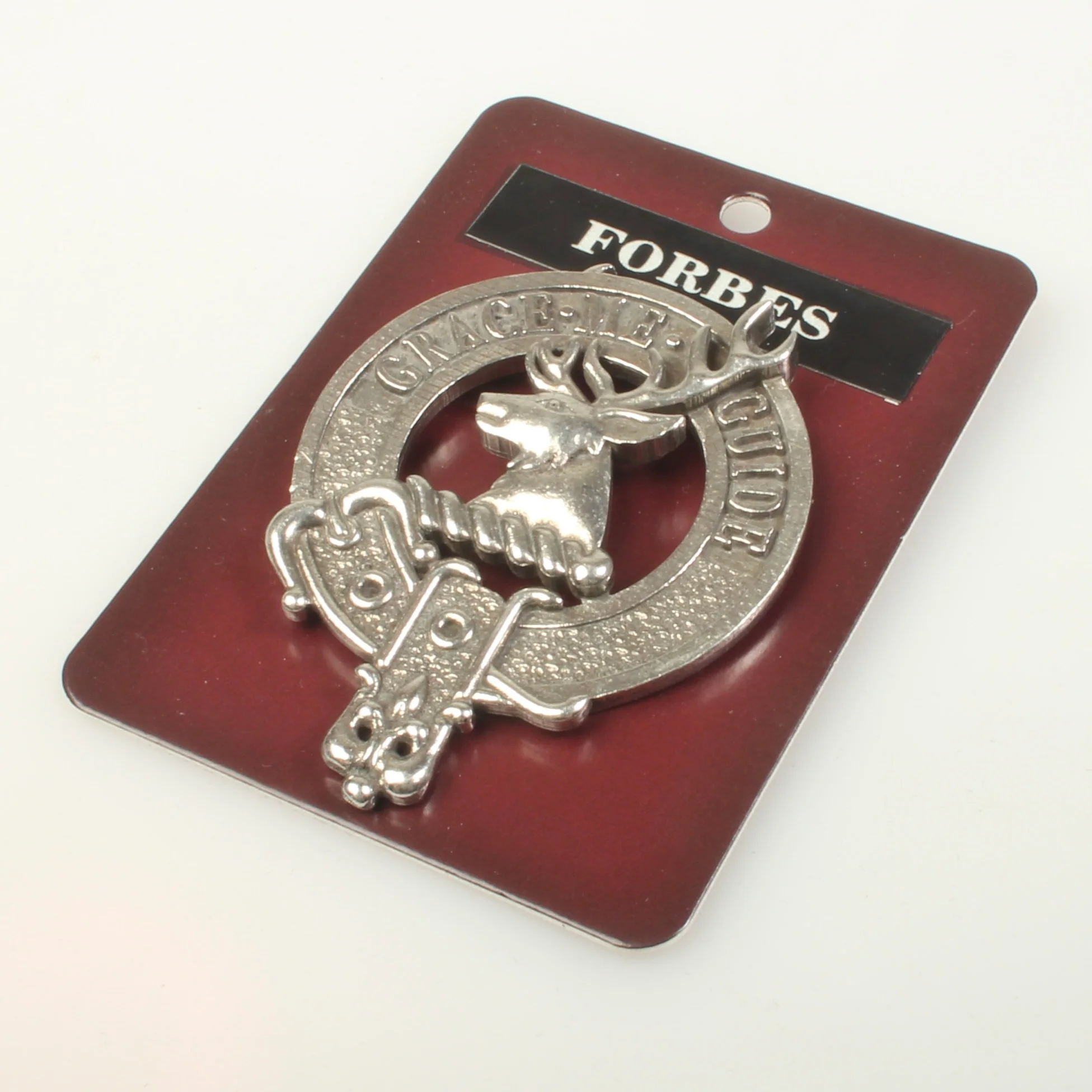 Forbes Clan Crest Badge in Pewter - Image 4