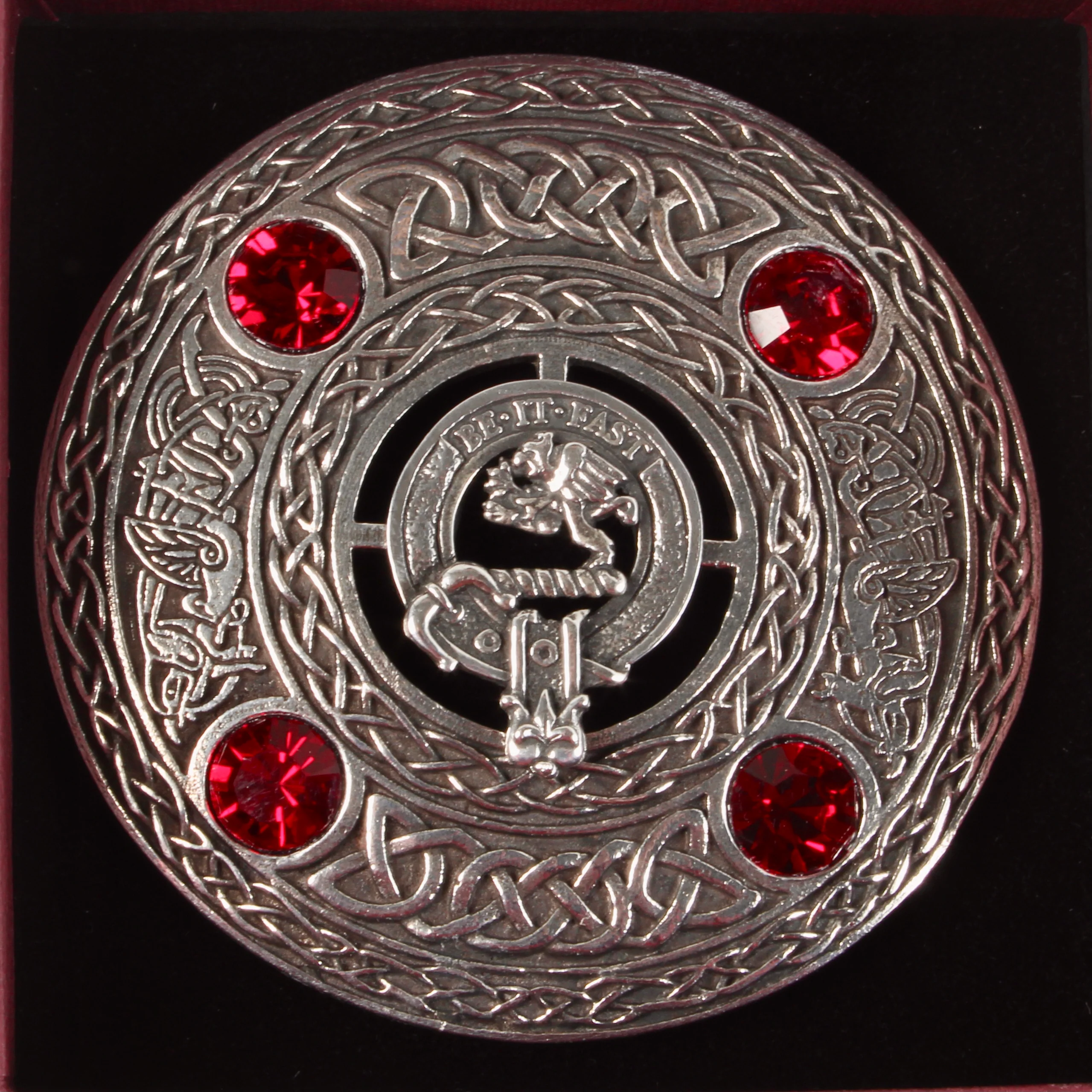 Fotheringham Clan Crest Pewter Plaid Brooch - Image 2