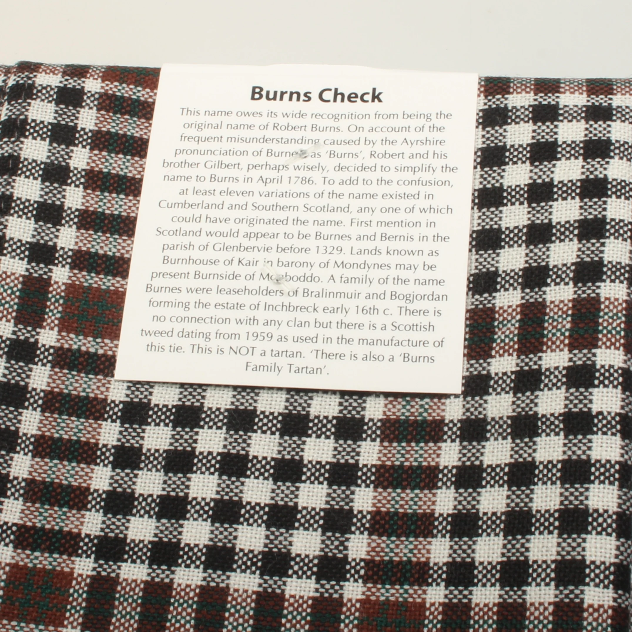 Full Length Sash in Burns Check Tartan - Image 2