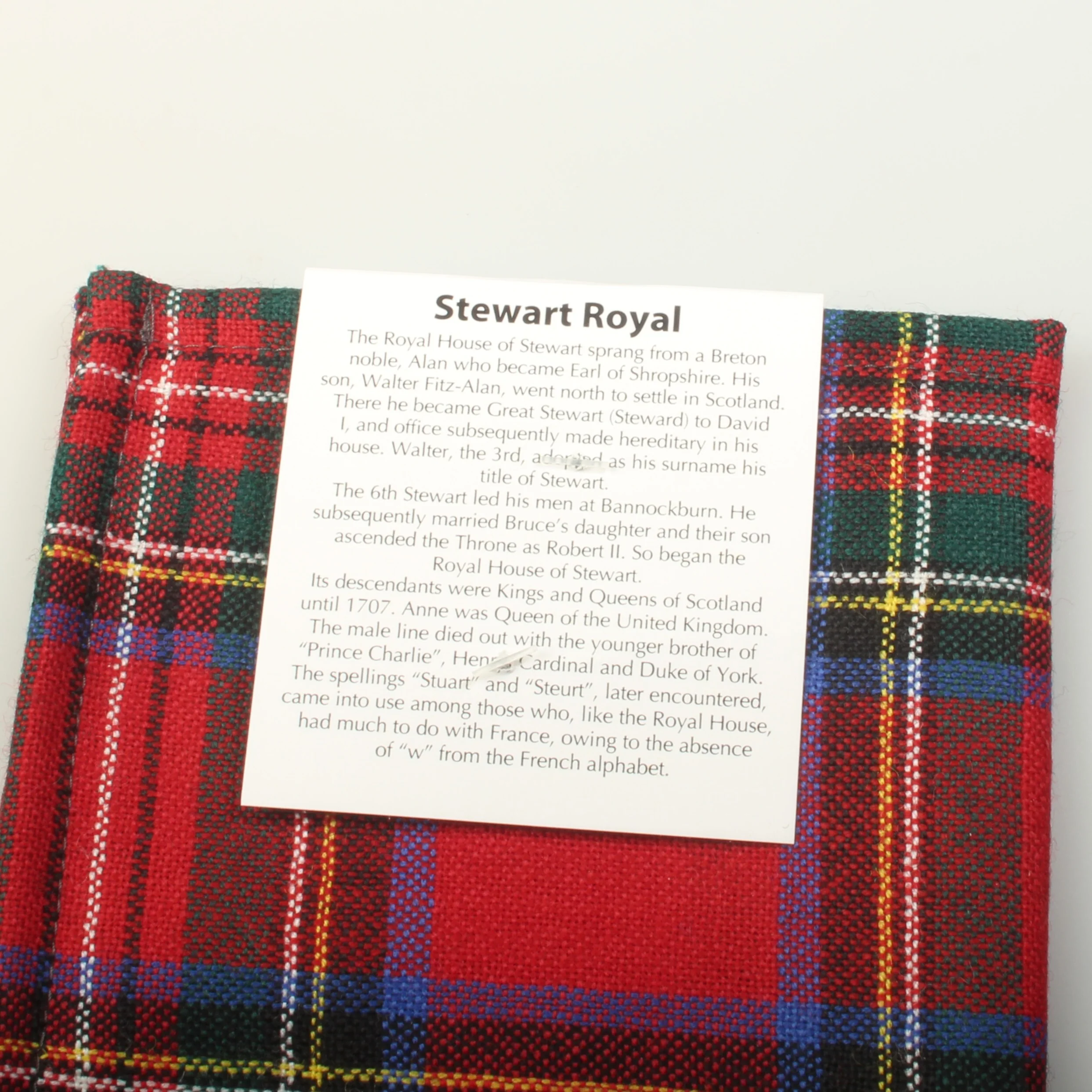 Full Length Sash in Stewart Royal Modern Tartan - Image 2