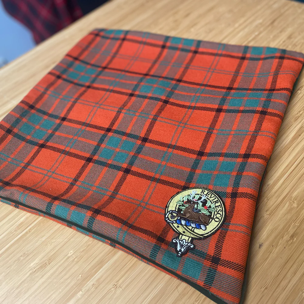 Full Tartan Cushion Cover with Clan Crest - Image 4
