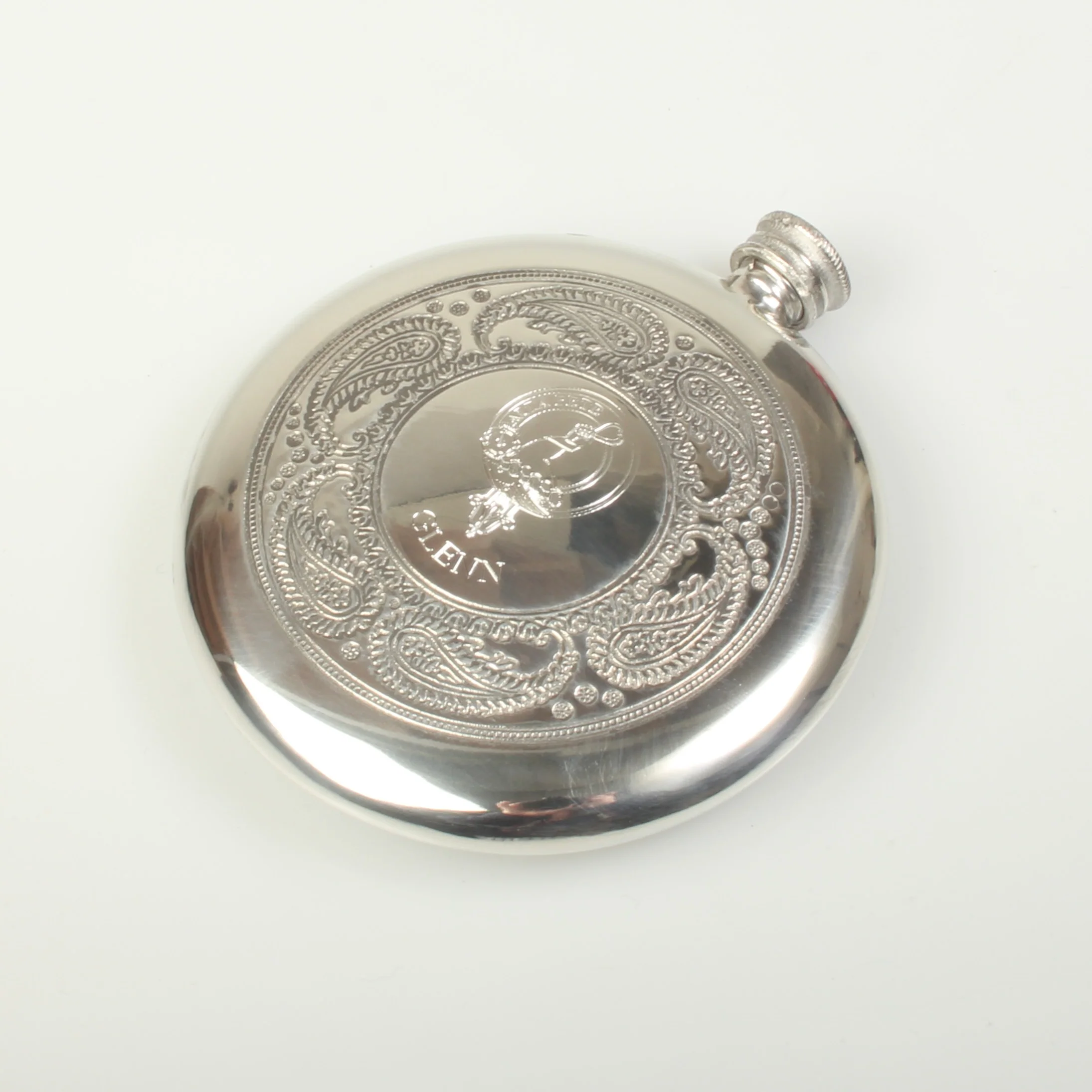 Glen (Glenn) Paisley Pattern Clan Crest Sporran Flask