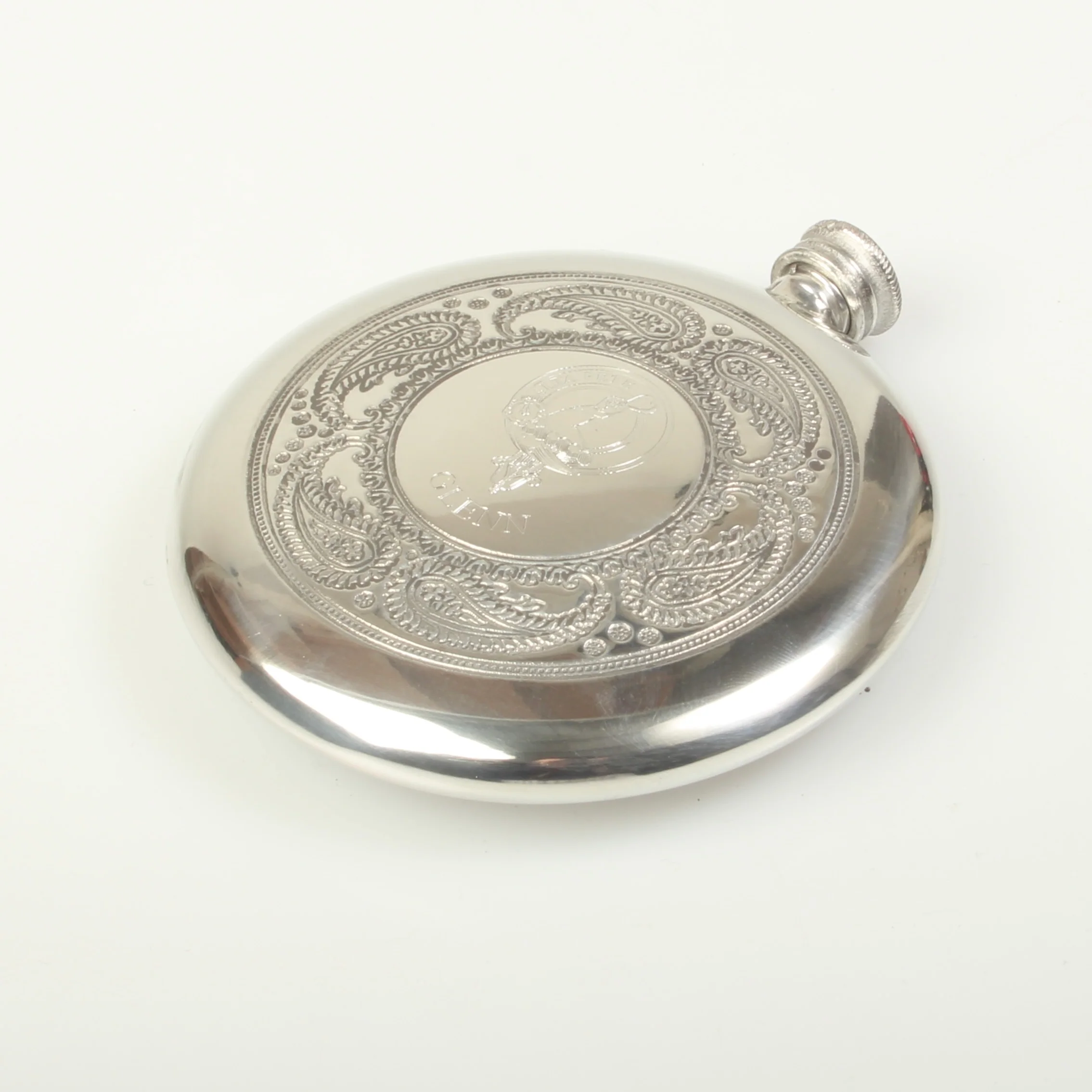 Glen (Glenn) Paisley Pattern Clan Crest Sporran Flask - Image 2