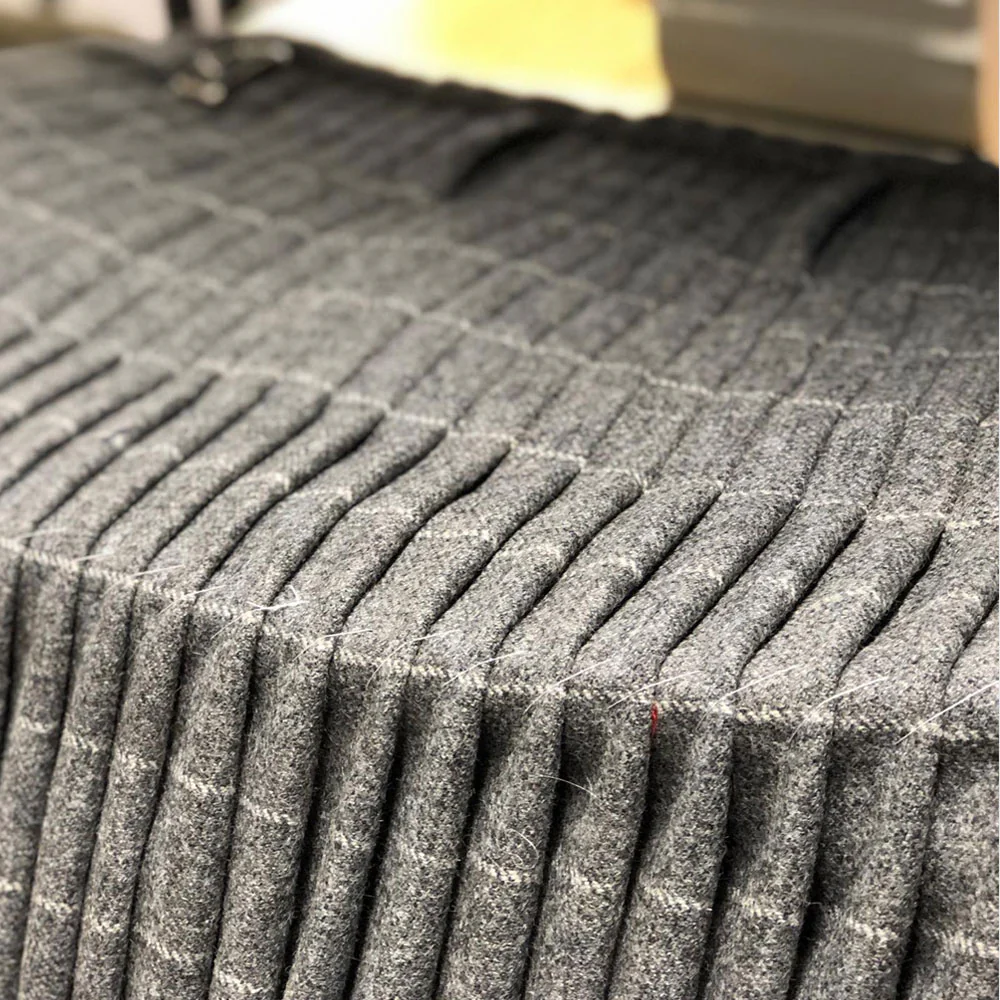 Grey Stripe Tweed Hand Stitched Kilt - Image 2