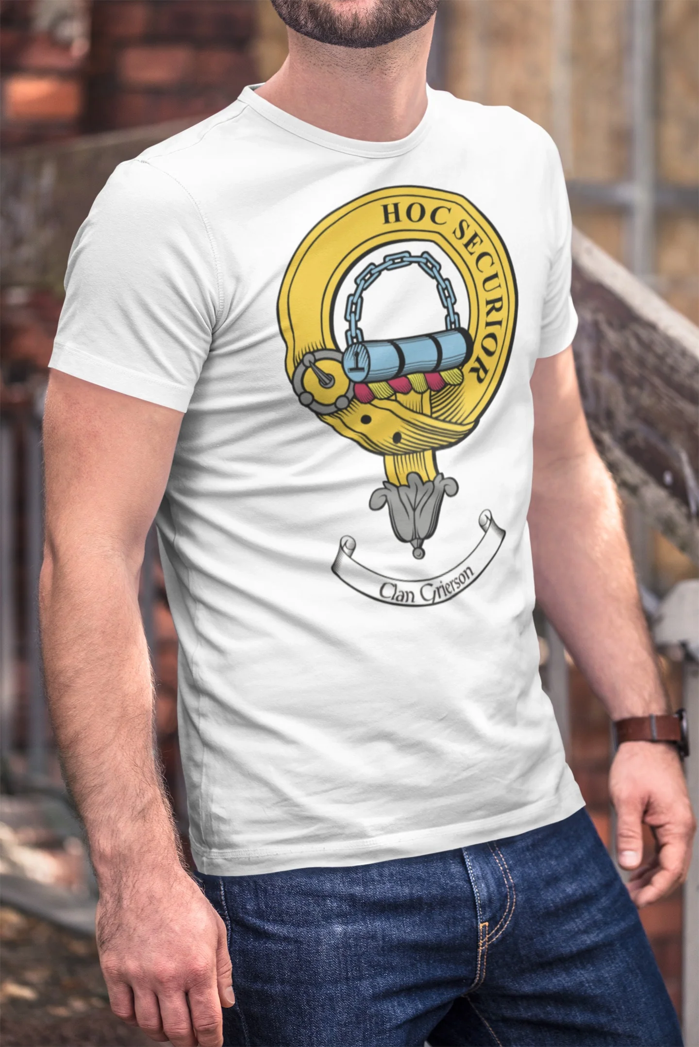 Grierson Clan Crest T-Shirt for Men - Custom Printed Shirt with Personal Touch, Sizes S-3XL