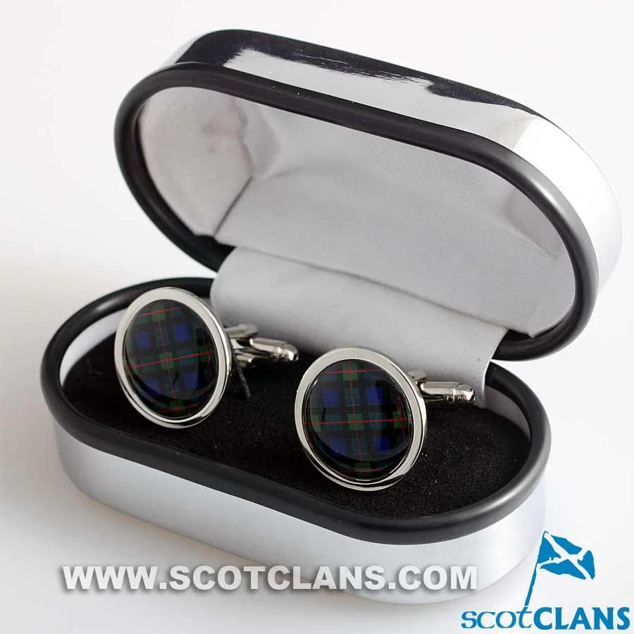 Gunn Modern Tartan Cufflinks - Choose Your Shape - Image 2