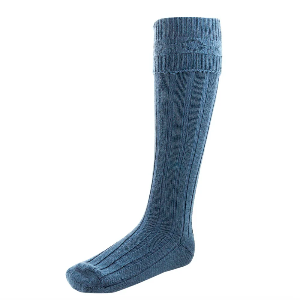 Harris Kilt Hose Ancient Blue - Image 2