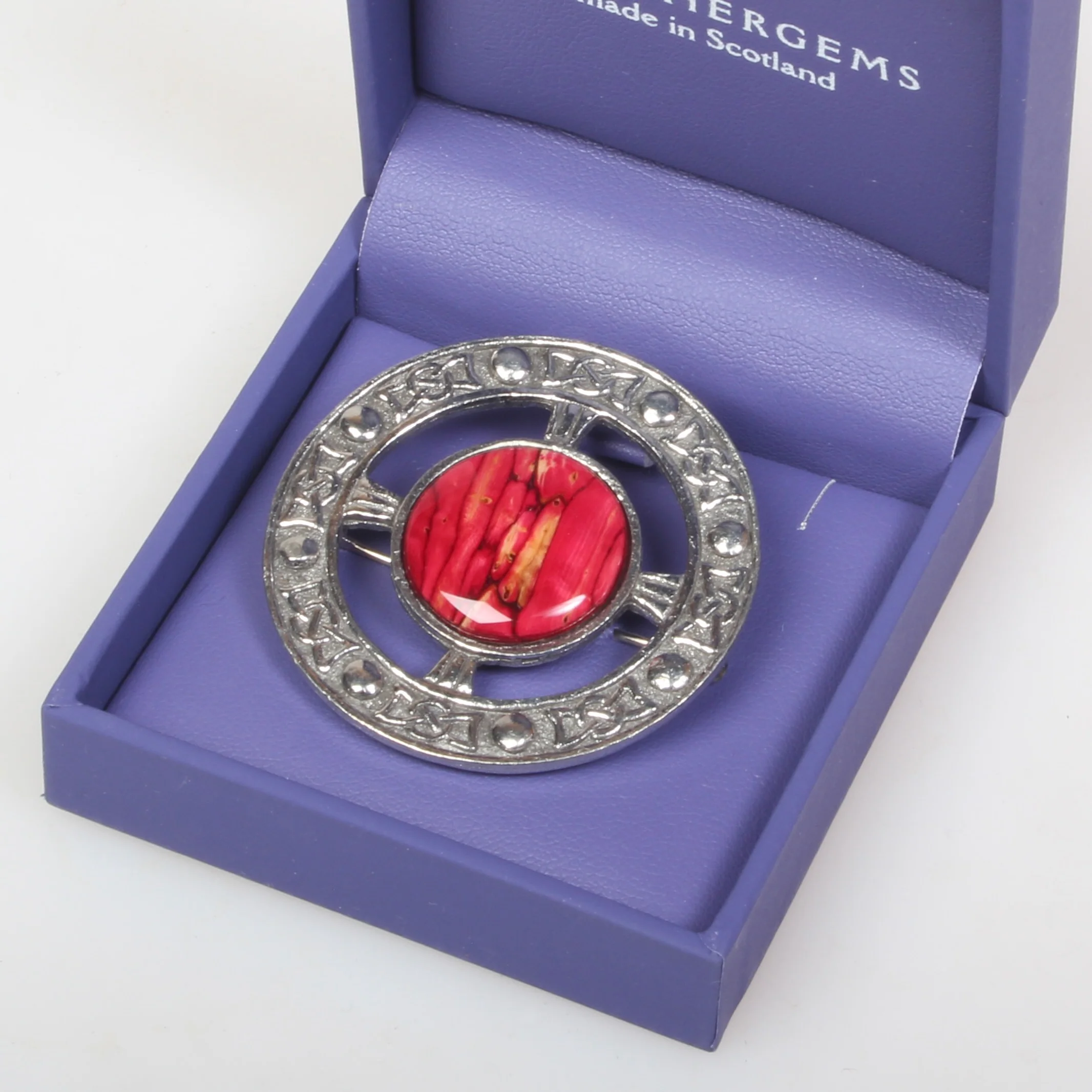 Heathergems Celtic Brooch