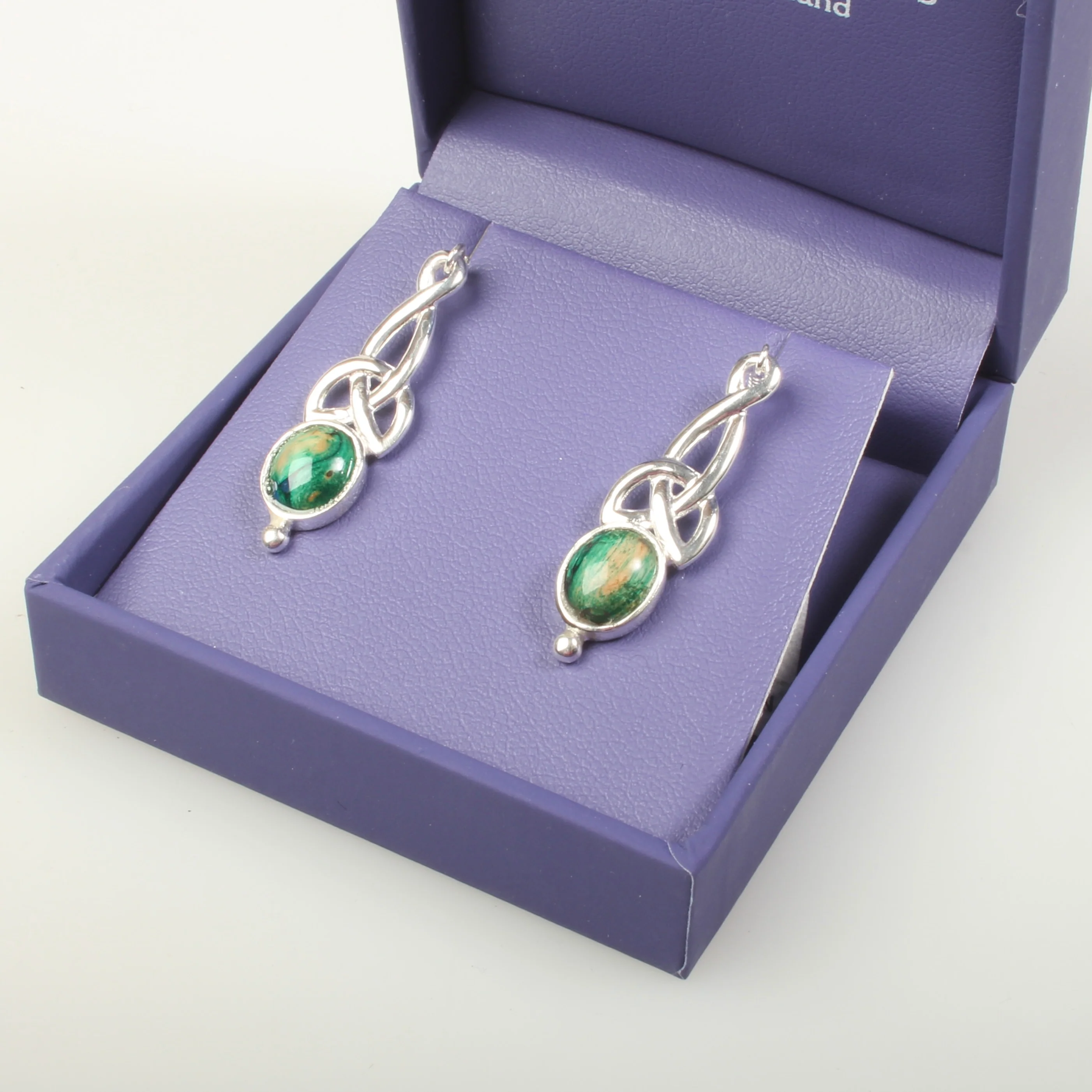 Heathergems Celtic Silver Earrings