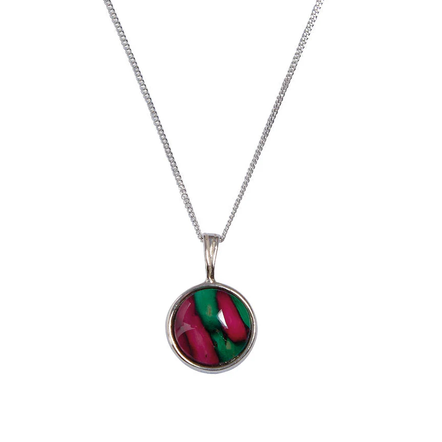 Heathergems Circle Silver Pendant