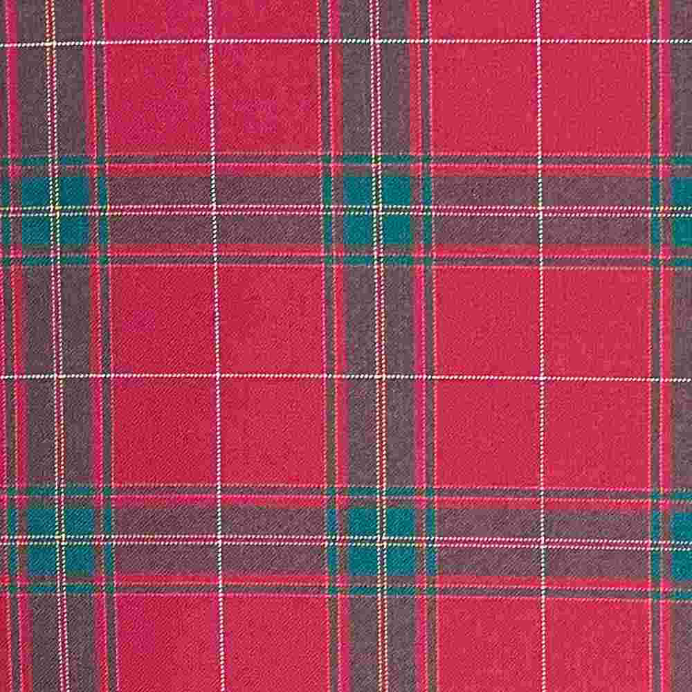 Hebridean Carruthers Red - medium weight tartan - sold by the meter