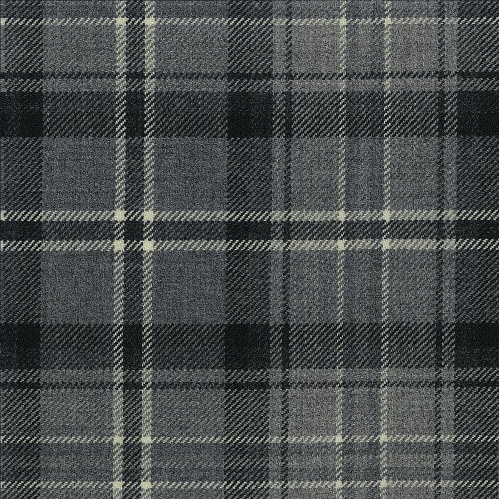 Hebridean Pewter - medium weight tartan - sold by the meter