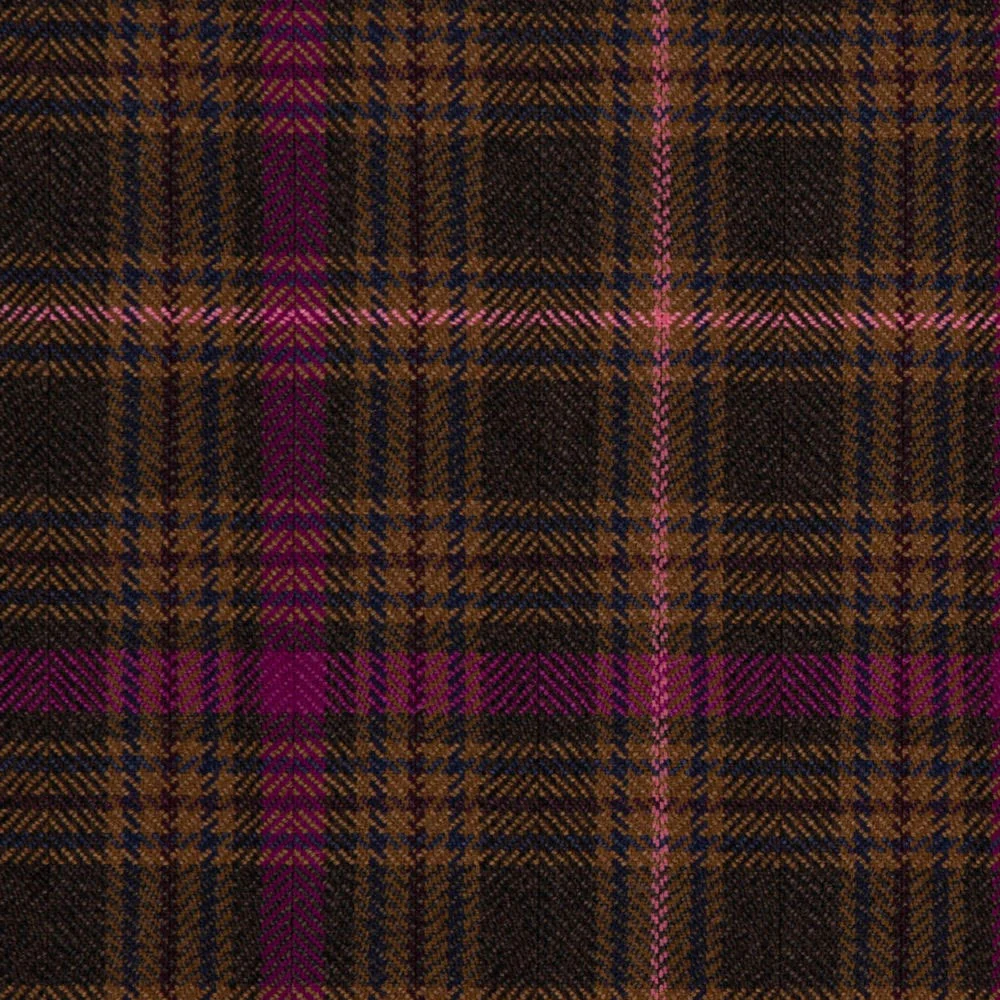Hebridean Salmon - medium weight tartan - sold by the meter