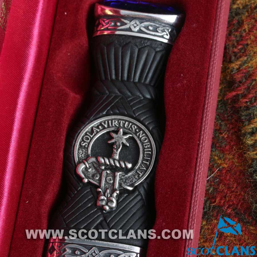Henderson Clan Crest Sgian Dubh - Stone Top