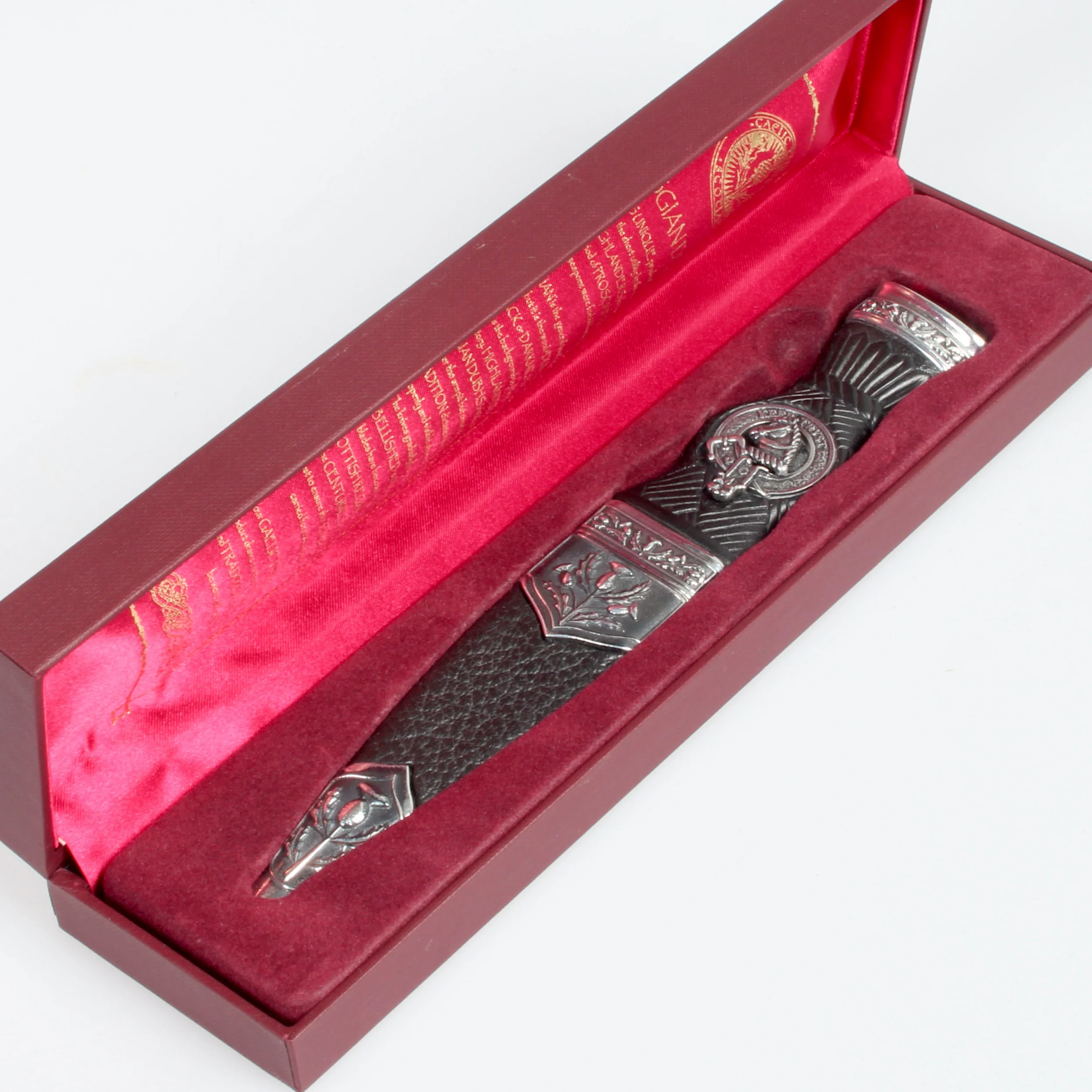 Hepburn Clan Crest Sgian Dubh - Stone Top - Image 3