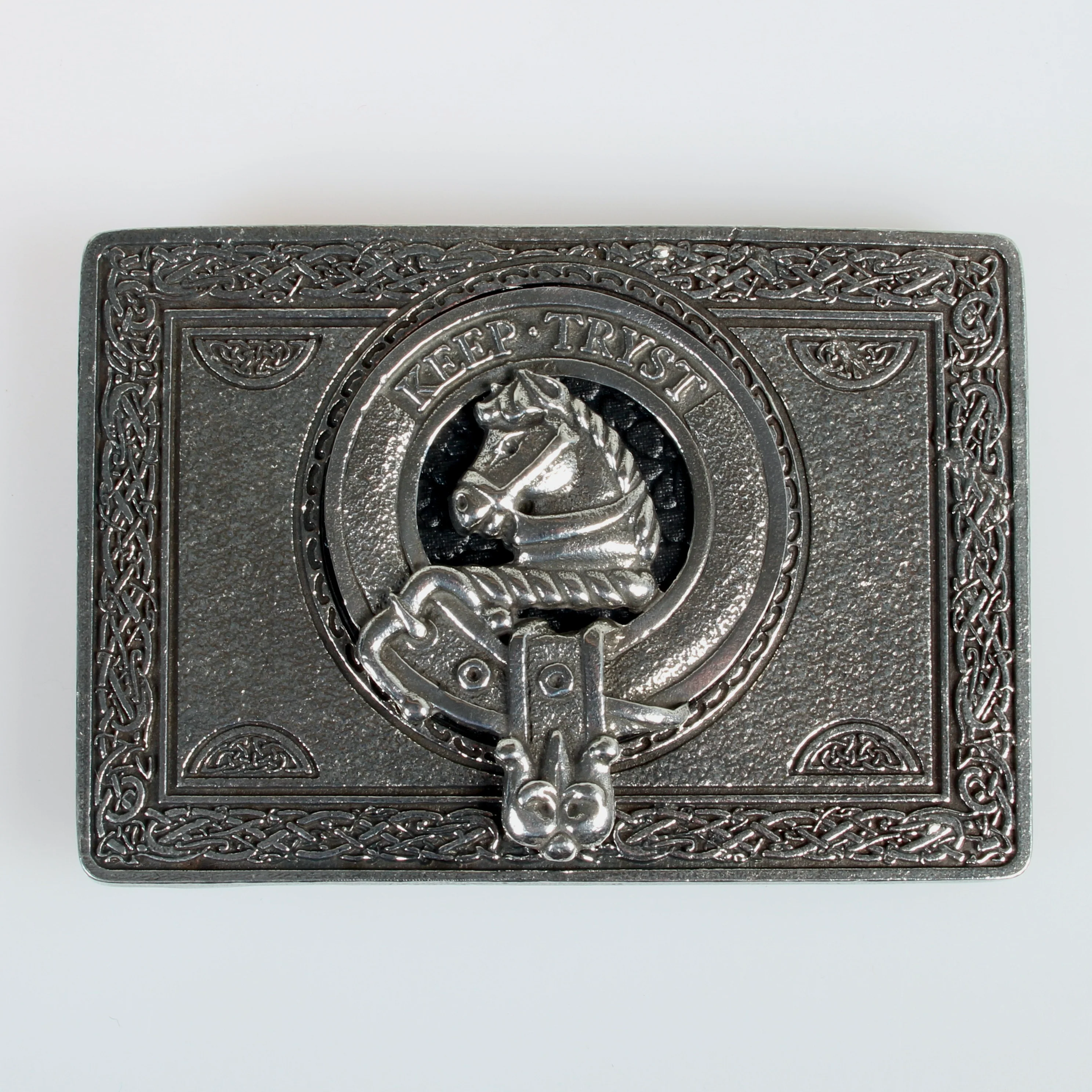 Hepburn Pewter Clan Crest Buckle For Kilt Belts - Image 2