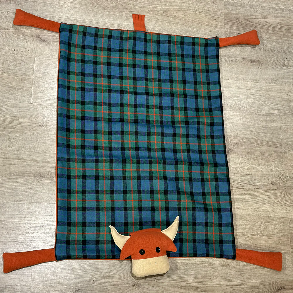 Highland Cow Tartan Baby Blanket - Image 3